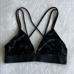 PINK Victoria’s Secret Black Velvet Bralette